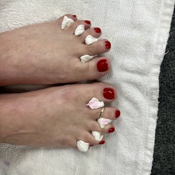 Sandy's Salon - Finished toes. Nice job even included the disposable slippers so my shoes don't smash my polish - Hair Salons Near Me - Tarzana, California Sandy's Salon - Finished toes. Nice job even included the disposable slippers so my shoes don't smash my polish - Hair Salons Near Me - Tarzana, California