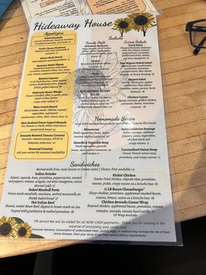 Menu photo 2 Hideaway House Sedona, AZ Menu photo 2 Hideaway House Sedona, AZ