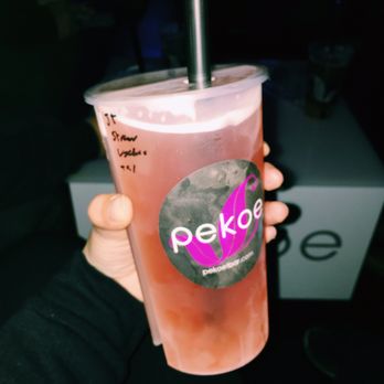 Pekoe - Split cups: Jas strawberry lychee Jas mango lychee. Glad I could try both! - Coffee & Tea Near Me - San Jose, California Pekoe - Split cups: Jas strawberry lychee Jas mango lychee. Glad I could try both! - Coffee & Tea Near Me - San Jose, California