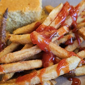 Mission BBQ - Fries with ketchup. - Barbeque Near Me - Roanoke, Virginia Mission BBQ - Fries with ketchup. - Barbeque Near Me - Roanoke, Virginia