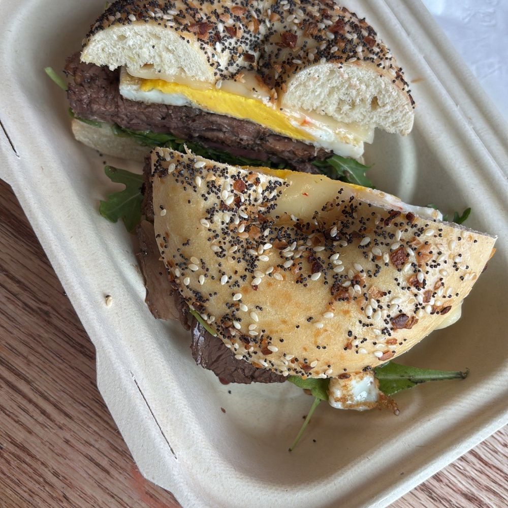 One of the breakfast Steak Sandwiches. So good