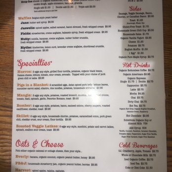 Sunny's - Menu back - Coffee & Tea Near Me - Denver, Colorado