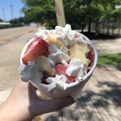Sweet Peak Sno-Balls - Strawberry cheesecake snoball