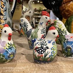 The Artist's Kitchen Shop - The prettiest salt and pepper shakers... hand painted from Poland!
