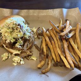 Pulled pork and fries Pulled pork and fries