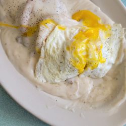 Arlene's Truck Stop - Biscuits/gravy with eggs.