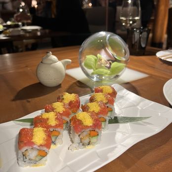 Mizumi - Shrimp Tempura and Spicy Salmon Roll - Japanese Near Me - Las Vegas, Nevada