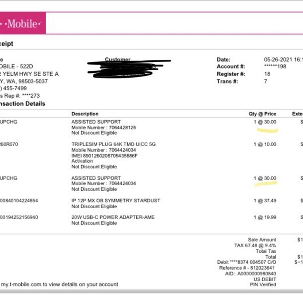 T-Mobile Authorized Retailer - They added an unauthorized line - Mobile Phones Near Me - Lacey, Washington T-Mobile Authorized Retailer - They added an unauthorized line - Mobile Phones Near Me - Lacey, Washington