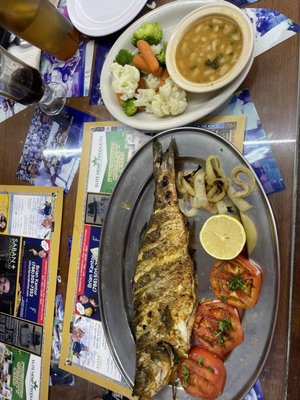 Photo of Etzel Itzik Deli - Miami, FL, US. Bronzino fish with 2 sides of your choice