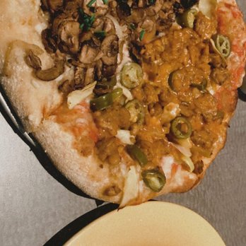 Mellow Mushroom - Vegan Buffalo chicken pizza and shiitake pizza - Pizza Near Me - Burlington, North Carolina Mellow Mushroom - Vegan Buffalo chicken pizza and shiitake pizza - Pizza Near Me - Burlington, North Carolina