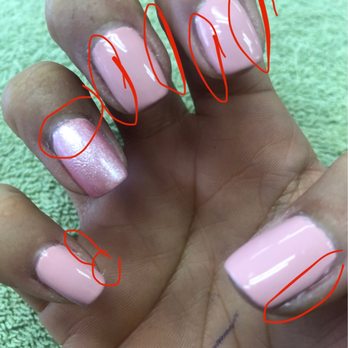 Professionail - Cuticles badly cut, some where not even pushed back and/or cut. - Nail Salons Near Me - Long Beach, California Professionail - Cuticles badly cut, some where not even pushed back and/or cut. - Nail Salons Near Me - Long Beach, California