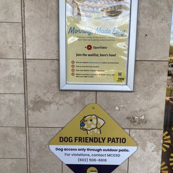 Over Easy - Chandler - a dog friendly patio sign - Breakfast & Brunch Near Me - Chandler, Arizona Over Easy - Chandler - a dog friendly patio sign - Breakfast & Brunch Near Me - Chandler, Arizona