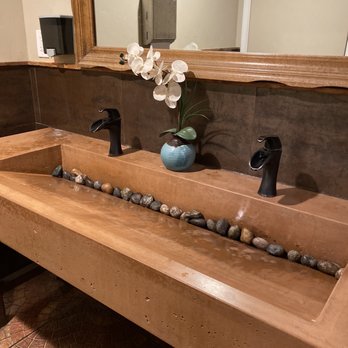 The River's Edge Restaurant - Beautiful sink in bathroom. Very clean bathroom. Much appreciated! - American Near Me - Knights Ferry, California The River's Edge Restaurant - Beautiful sink in bathroom. Very clean bathroom. Much appreciated! - American Near Me - Knights Ferry, California
