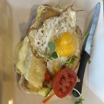 Clafoutis - Croquet madame - French Near Me - Santa Fe, New Mexico