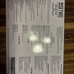 The Ritz Diner - Menu