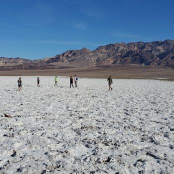 Devil's Golf Course - People having fun on salt - Hiking Near Me - Furnace Creek, California