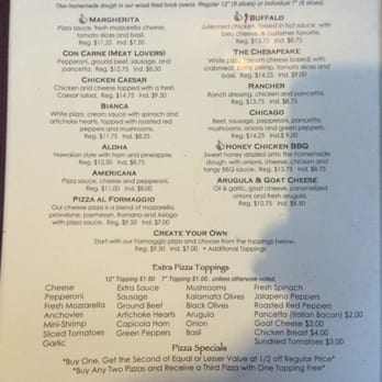 Puccini Restaurant - Menu pg 3 - Pizza Near Me - Cumberland, Maryland