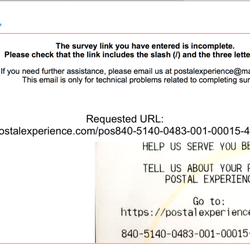 US Post Office - I cant even give them feedback! Their survey system doesnt even work properly!