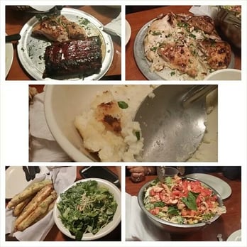 Stonefire Grill - Garlic chicken and half slab of ribs, mash potatoes, bread sticks, ceaser salad and bbq salad . - Barbeque Near Me - Chatsworth, California