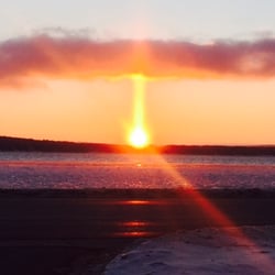 Harborside Dental - Winter Sun Dog over Grand Traverse Bay!
