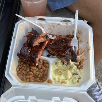 Ribfest Chicago - ribs and beans in a styrofoam container - Local Flavor Near Me - Chicago, Illinois Ribfest Chicago - ribs and beans in a styrofoam container - Local Flavor Near Me - Chicago, Illinois