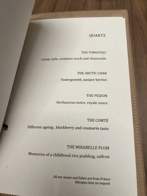 Menu photo 1 Restaurant Granite Paris, 