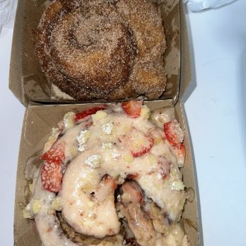 Cinnaholic - Top: Churro Roll Bottom: Strawberry Shortbread - Bakeries Near Me - McKinney, Texas