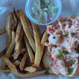 a lobster salad and fries