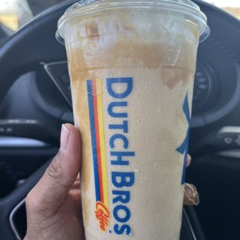 Dutch Bros Coffee - I the outfit they wear and I ordered the Golden Eagle with Drizzle. - Juice Bars & Smoothies Near Me - Palmdale, California Dutch Bros Coffee - I the outfit they wear and I ordered the Golden Eagle with Drizzle. - Juice Bars & Smoothies Near Me - Palmdale, California