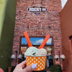 Rocky RD Ice Cream - Mint matcha and Mexican coffee