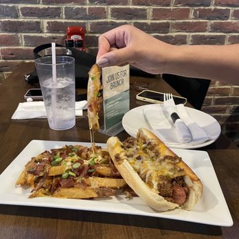 Stella Point Grille - Chili dog and bacon cheese fries - Bars Near Me - Kensington, Maryland Stella Point Grille - Chili dog and bacon cheese fries - Bars Near Me - Kensington, Maryland
