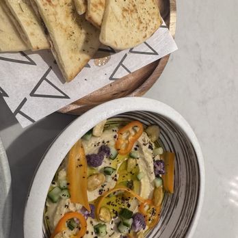 Adorn Bar & Restaurant - Parsley Root & Feta Hummus - New American Near Me - Chicago, Illinois Adorn Bar & Restaurant - Parsley Root & Feta Hummus - New American Near Me - Chicago, Illinois