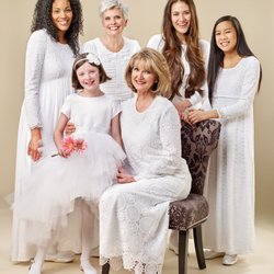 White Elegance - Temple dresses, skirts, sweaters, blouses in sizes 2-28. Petite and tall, too!
