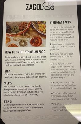 Menu photo 1 Zagol Ethiopian Restaurant Reno, NV