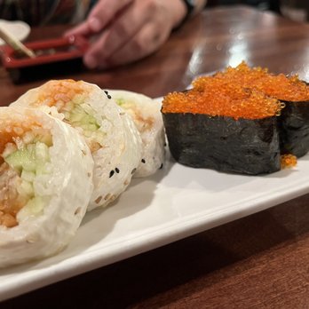 Hiro Sushi - Sesame Roll (AMAZING) + Tabiko nigiri - Japanese Near Me - Scottsdale, Arizona Hiro Sushi - Sesame Roll (AMAZING) + Tabiko nigiri - Japanese Near Me - Scottsdale, Arizona