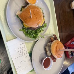 Double cheese burger and bacon burger Double cheese burger and bacon burger