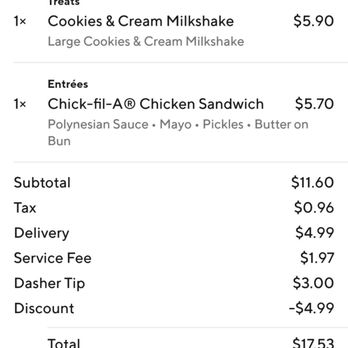 Chick-fil-A - Proof of purchase - Fast Food Near Me - Manteca, California
