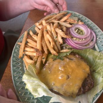 Fume Bistro & Bar - Bun less burger with Fries - Bars Near Me - Napa, California Fume Bistro & Bar - Bun less burger with Fries - Bars Near Me - Napa, California