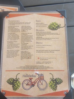 Menu photo 1 The Handle Bar Chico, CA Menu photo 1 The Handle Bar Chico, CA
