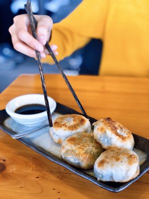 Photo of The Slanted Door - San Francisco, CA, US. Gau Choy Gow | wild gulf shrimp & green garlic chive dumplings