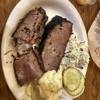 Dyer's Bar-B-Que - Combo Light Plate with Brisket potato salad coleslaw - Barbeque Near Me - Amarillo, Texas