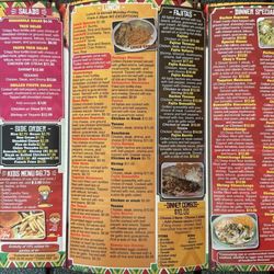 La Fiesta Mexican Restaurant - Menu Page 2