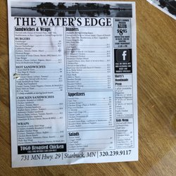 Water's Edge - The menu!