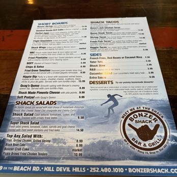 Bonzer Shack - Menu - Bars Near Me - Kill Devil Hills, North Carolina