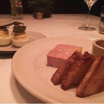 Jeffrey's - Foie gras terrine, peach jam, jalapeño brioche - American Near Me - Austin, Texas