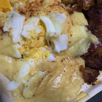 The Point - Unfortunately I would not recommend the Eggs Benedict. It had a fully cooked/hard boiled egg and sauce was very chunky. - Breakfast & Brunch Near Me - Scotts Valley, California