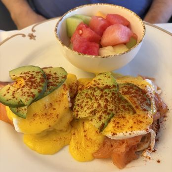 California Bistro - Lox Benedict and fruit - Breakfast & Brunch Near Me - Rancho Mirage, California California Bistro - Lox Benedict and fruit - Breakfast & Brunch Near Me - Rancho Mirage, California