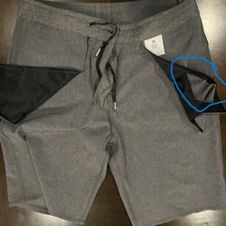 O'Neill - Freshly ripped mesh pocket from newly worn shorts