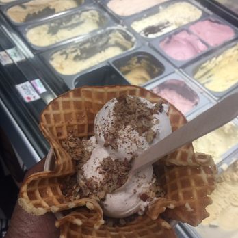 Long Beach Creamery - Whiskey Vanilla with Pecans and Fresh Waffle Cone - Ice Cream & Frozen Yogurt Near Me - Long Beach, California Long Beach Creamery - Whiskey Vanilla with Pecans and Fresh Waffle Cone - Ice Cream & Frozen Yogurt Near Me - Long Beach, California