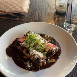 Mole enchiladas Mole enchiladas